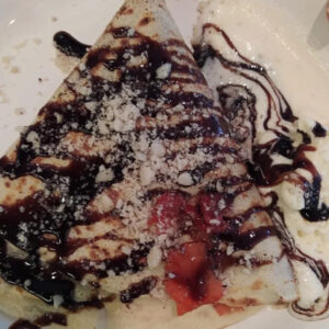 crepe chocolate e sorvete